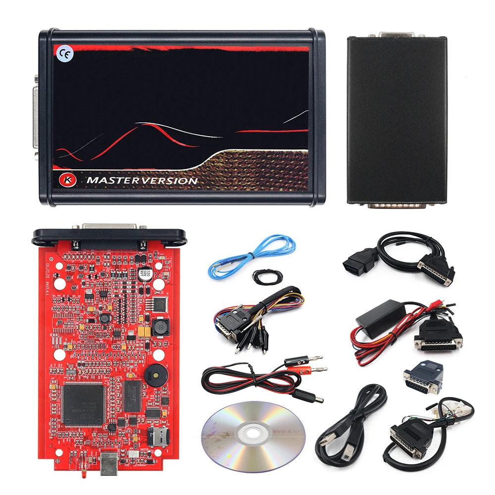 Online 2.80 EU Red KESS V5.017 No Token KTAG V7.020 2.25 K-tag 4 LED BDM Frame Kess 5.017 OBD2 Manager Tuning Kit ECU Programmer