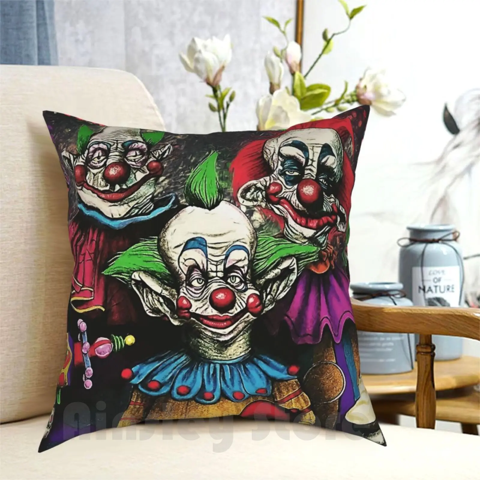 Killer Klowns From Outer Space Pillow Case Printed Home Soft Throw Pillow Killer Klowns From Outer Space Horror Comedy