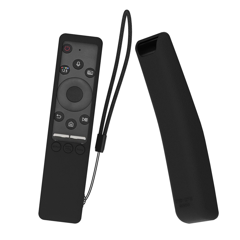 SIKAI Funda protectora de silicona para Samsung BN59-01312A BN59-01329A QLED 8K TV OneRemote cubierta de batería antideslizante con bucle remoto