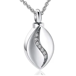 Dropshipping Trendy Stainless Steel Tear Drop Pet Urn Ashes  Necklace Pendant Memorial Ash Keepsake Cremation Jewelry