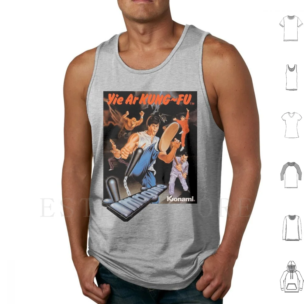Yie Ar Kung-Fu Tank Tops Vest Yie Ar Kung Fu 80s Vintage Nostalgia Commodore 64 Spectrum Martial Arts Kung Fu Arcade