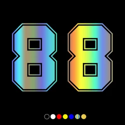 30080# Various Colors/Sizes funny figure number 88 car sticker waterproof vinyl decal on truck bumper rear window laptop