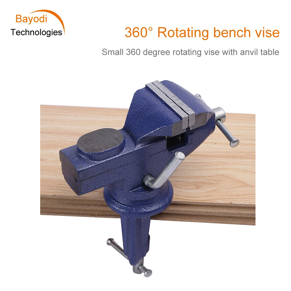 70mm/80mm Table Vise 360 Degrees Universal Rotation Table Vise Activity With Anvil Small Cast Iron Table Vise