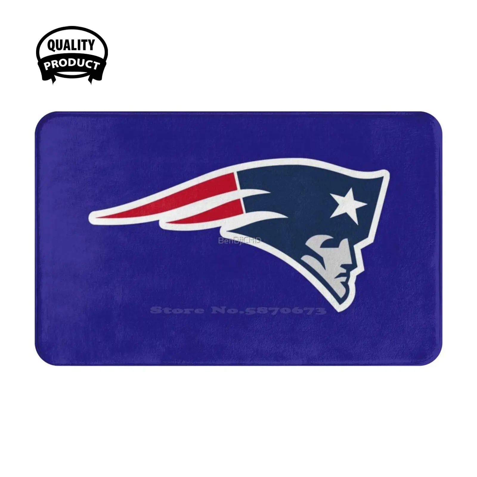 Patriots Shell Soft Cushion Home Carpet Door Mat Car Rug Patriotsnation Soccer Patriotsfootball Touch Down Logo