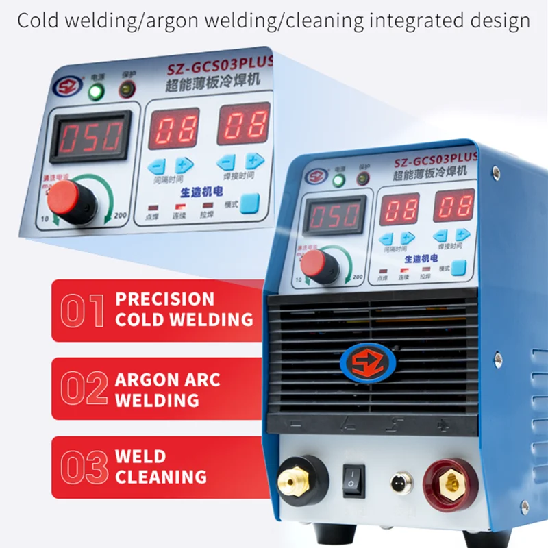 

SZ-GCS03 PLUS Professional TIG welding machine TIG/COLD/PULSE/CLEAN/Au-Ag Multifunctional Welder