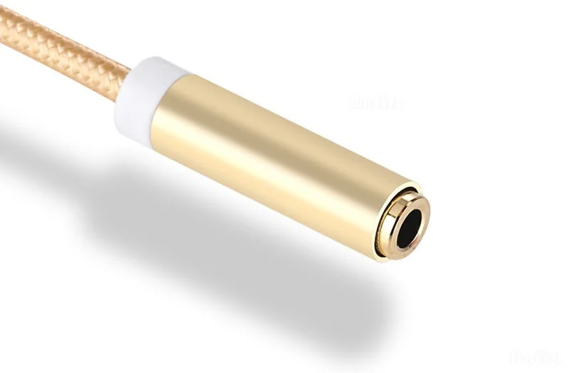 مضفر كابل محول USB-C نوع C إلى 3.5 مللي متر جاك سماعة كابل الصوت Aux كابل محول ل شاومي هواوي للهواتف الذكية