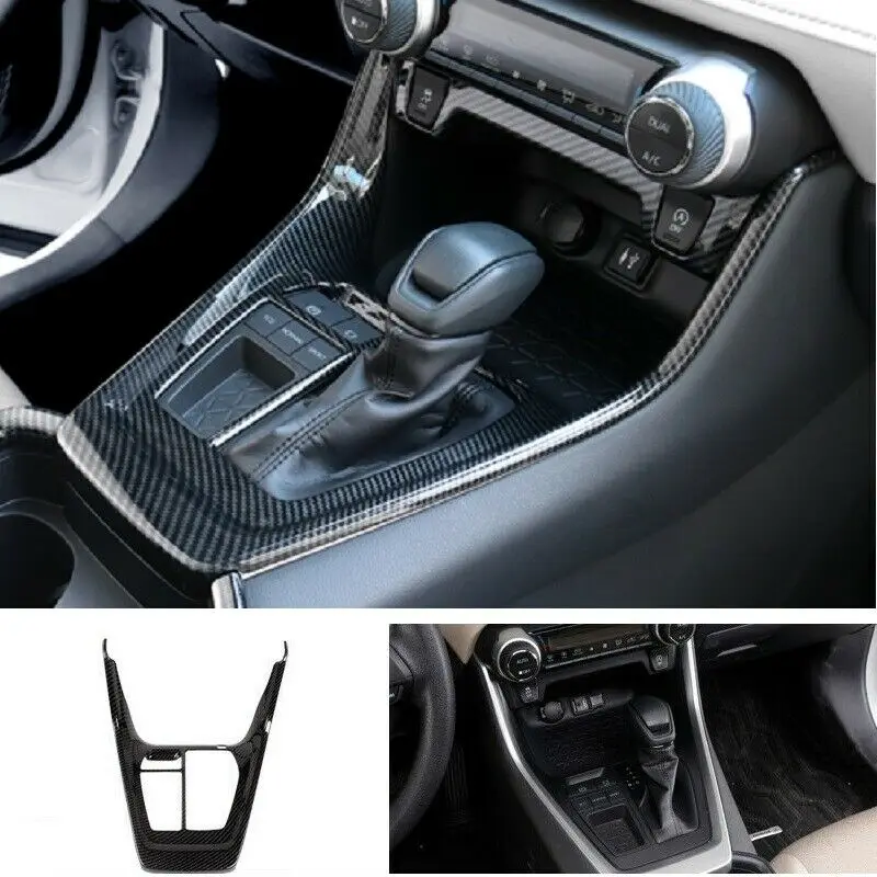 

Carbon Grain Gear Position Shift Panel Cover Trim Fit For Toyota Rav4 2019-2020