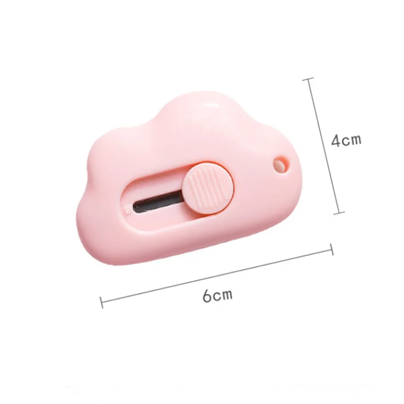 NEW Cute Cloud Rabbit Color Mini Portable Utility Knife Paper Cutter Cutting Paper Razor Blade Office Stationery Escolar Papelar