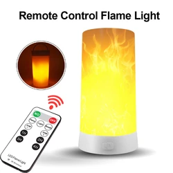 LED Flame Effect Fire Light Bulb Waterproof Outdoor Indoor Flickering Emulation 4 Modes Magnetic Led Flame Lamp USB Rechargeable