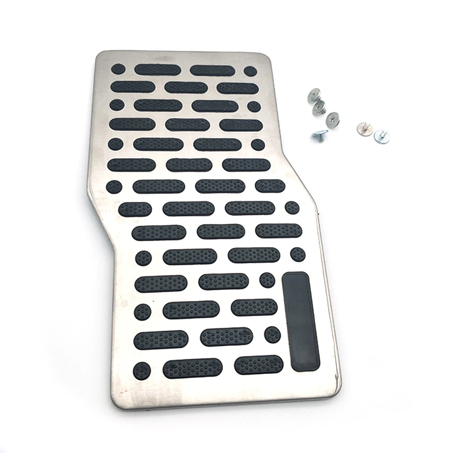 Black Car Anti Skid Floor Mats Carpet Pad Foot Mat Stainless Steel Universal