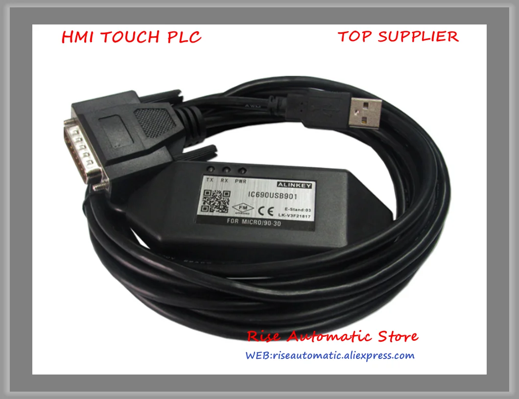 New In Box IC690ACC901 RS232 SNP Interface IC690USB901 PLC Programming Cable For GE90 Series Adapter 3M High Qualit