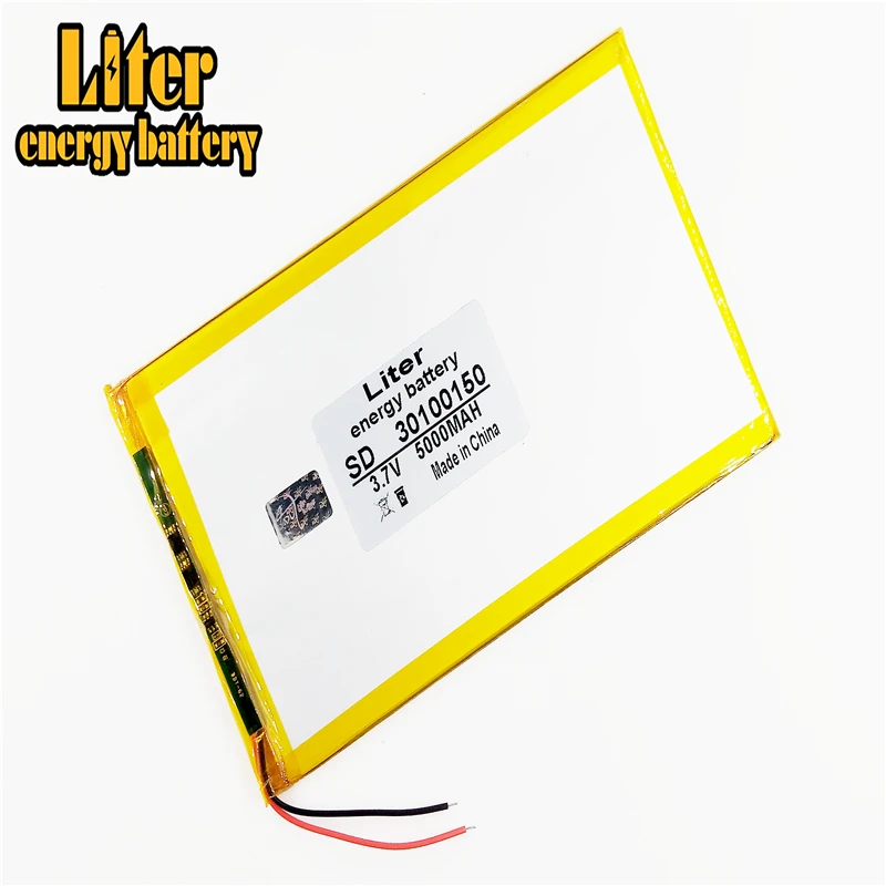 3.7V,5000mAH 30100150 (polymer lithium ion battery) Li-ion battery for tablet pc 8 inch 9 inch 10 inch