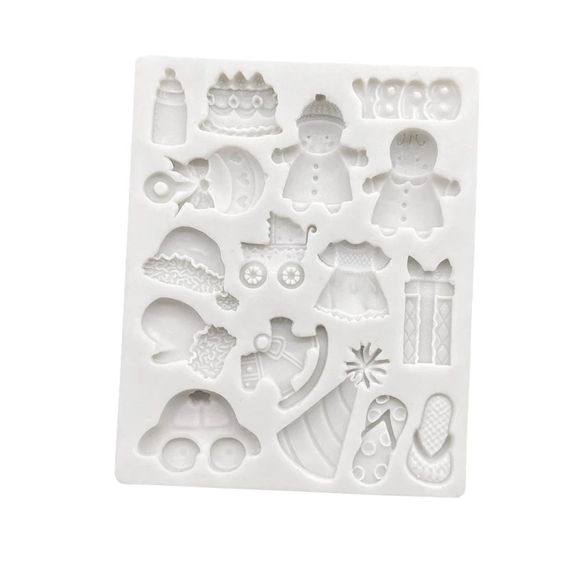 BABY Silicone Sugarcraft Mold Resin Tools Cupcake Baking Mould Fondant Cake Decorating Tools