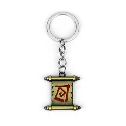 Game Dota 2 Alloy Keychain Butcher Pudge Key Chain Totem Pendant Transfer Scroll Amulet Car Key Pendant Jewelry