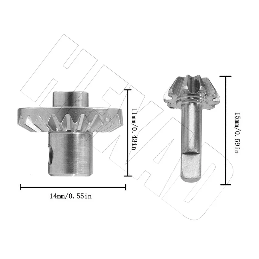 WPL D12 Metal Upgrade Hard Steel Rear Axle Gear Shaft Driving Gear Set for B24 C14 C24 B36 MN D90 FJ45 MN99s RC Car Spare Part