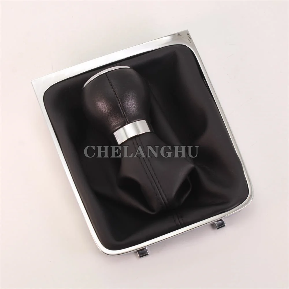 Picture 6: Manual 6 Speed Gear Stick shift knob Level leather Boot For VW Passat B6 Variant Wagon  2006 2007 2008 2006 2010 Car-styling