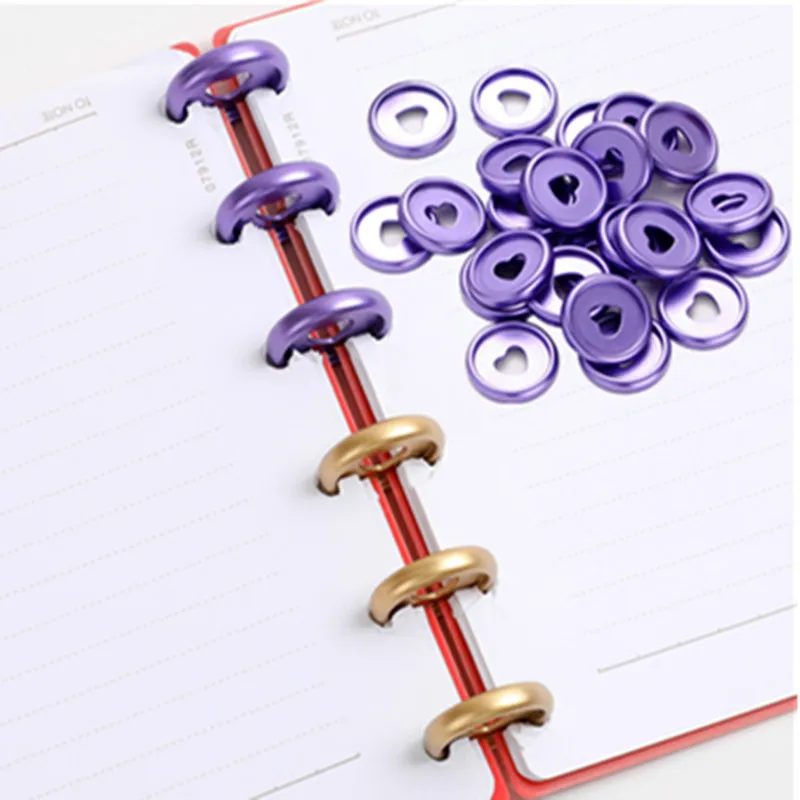 50 قطعة 24 مللي متر DIY بها بنفسك دفتر الموثق خواتم فضفاضة ورقة الموثق Planner بها بنفسك مخطط 24 مللي متر الحب ماتي أقراص الموثق