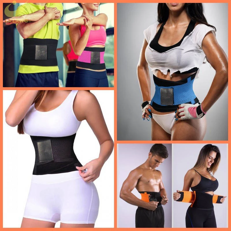 LAZAWG Mens Slimming Belt Waist Trainer Trimmer  Body Shaper Control Belly Corset Fitness Burner Workout Weight Loss Cincher