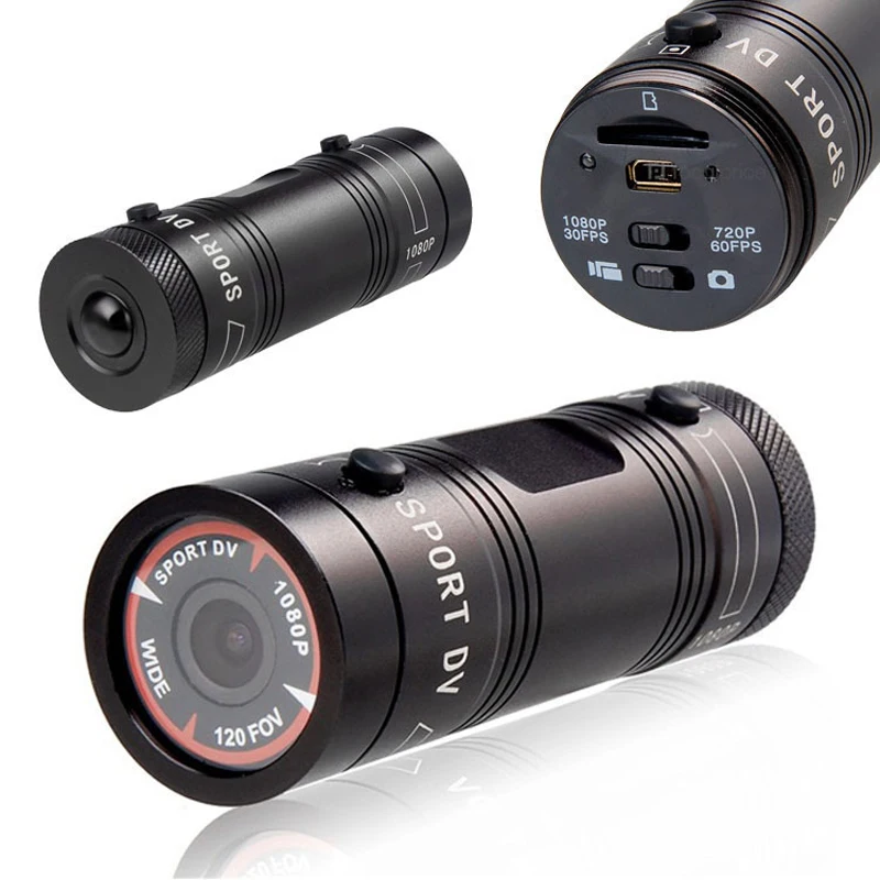 Bike Motorcycle Car digital Video 1080P 3MP AIV Mini Camcorder Small Aluminum Sport Action Recorder Helmet Camera DV DVR Extreme