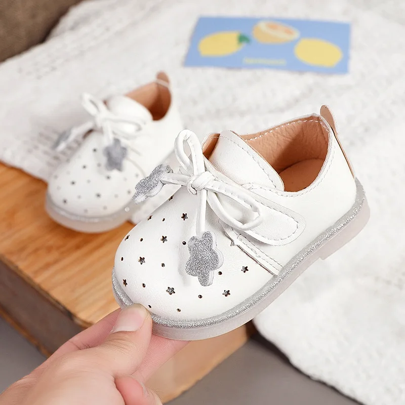 Baby Children Shoes Spring Autumn Girls Toddler Infant Flat Leather Footwear Single Soft Bottom Princess Sneakers chaussure bebe