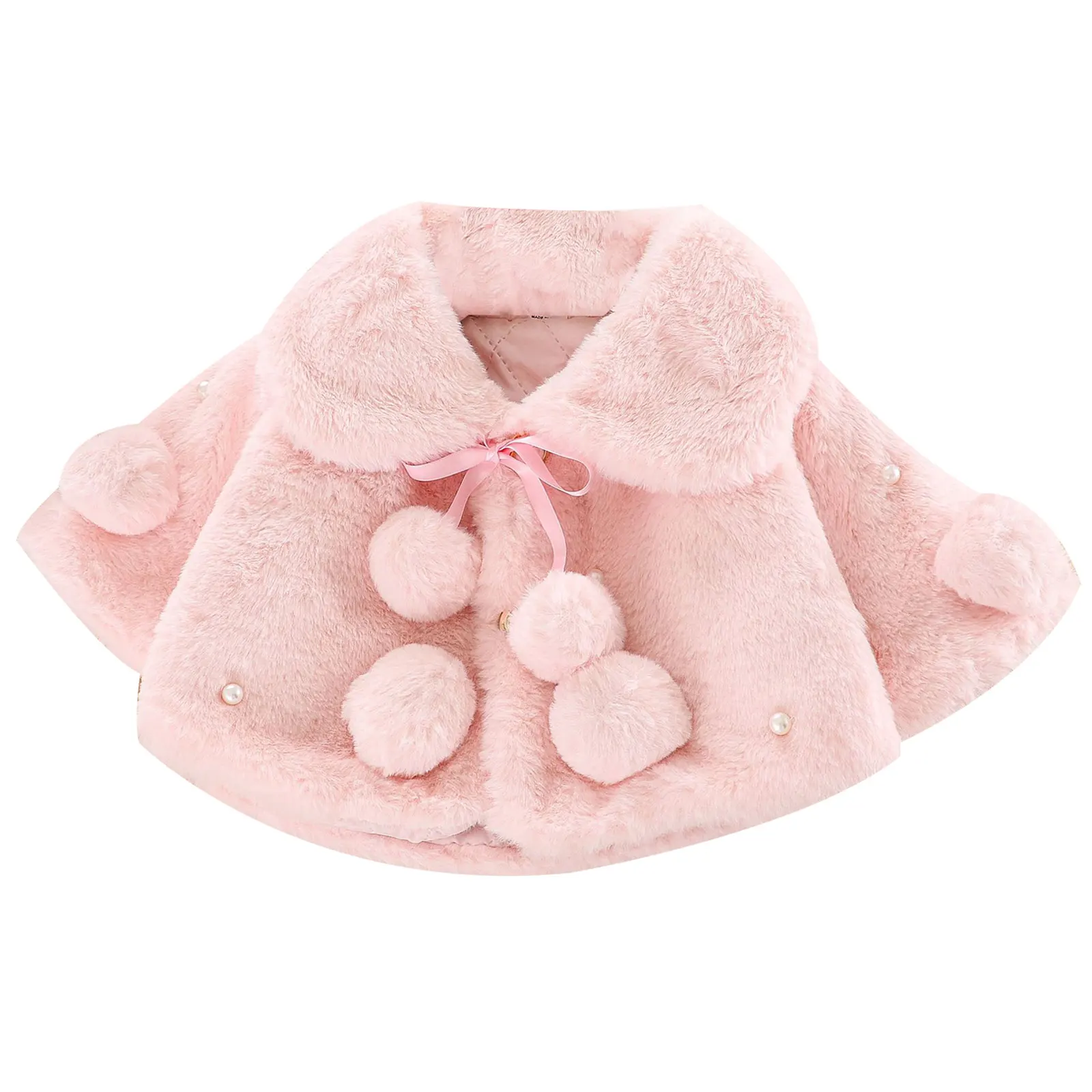 Newborn Baby Clothing Girls Jacket Princess Cloak Cape Winter Infant Baby Girl Warm Fur Coat Xmas Wedding Party Dress Outerwear