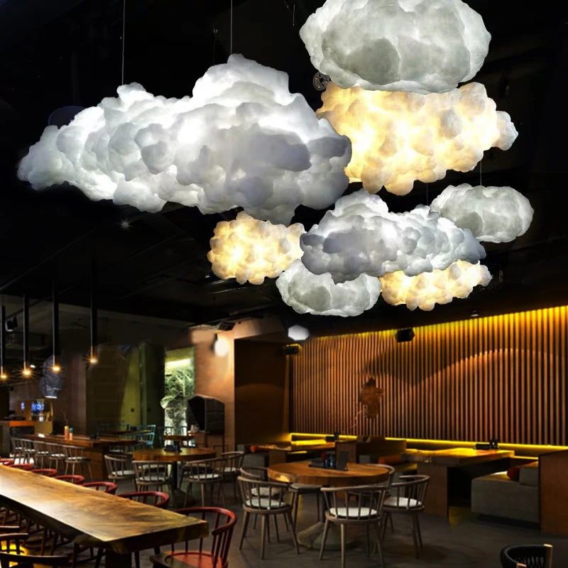 

Post Modern Cloud Chandelier Lights Bar Cafe Floating Cloud Pendant Lamp for Living Room Bedroom Decorated Cloud Hanging Lamp