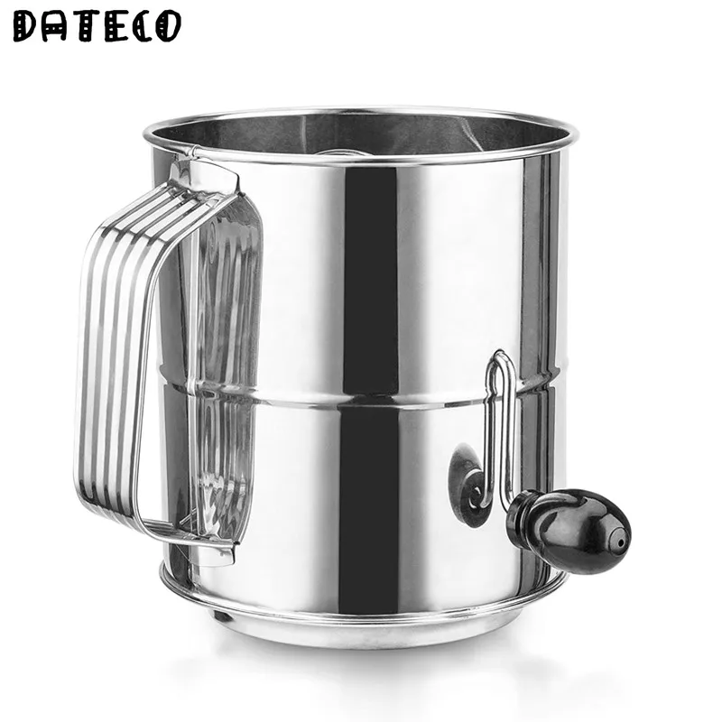 

8 Cup Stainless Steel Semi-automatic Hand-held Flour Sifter Hand-held Cup-type Powder Sifter Hand-baked Powdered Sugar Sifter