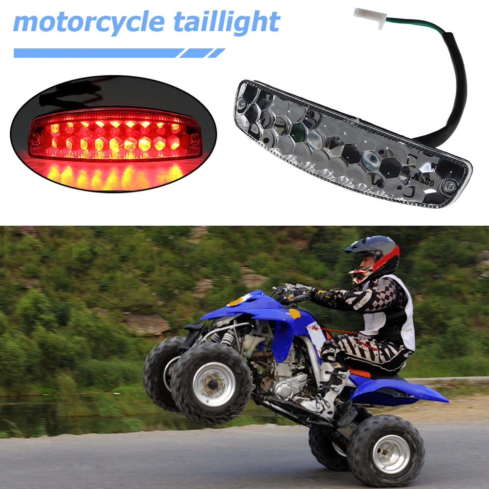 12V 16 LED 3 Wire Rear Tail Brake Stop Lights Motorcycle Lighting for 50cc 125cc ATV Quad Kart Motorbike Rear Moto Accessories