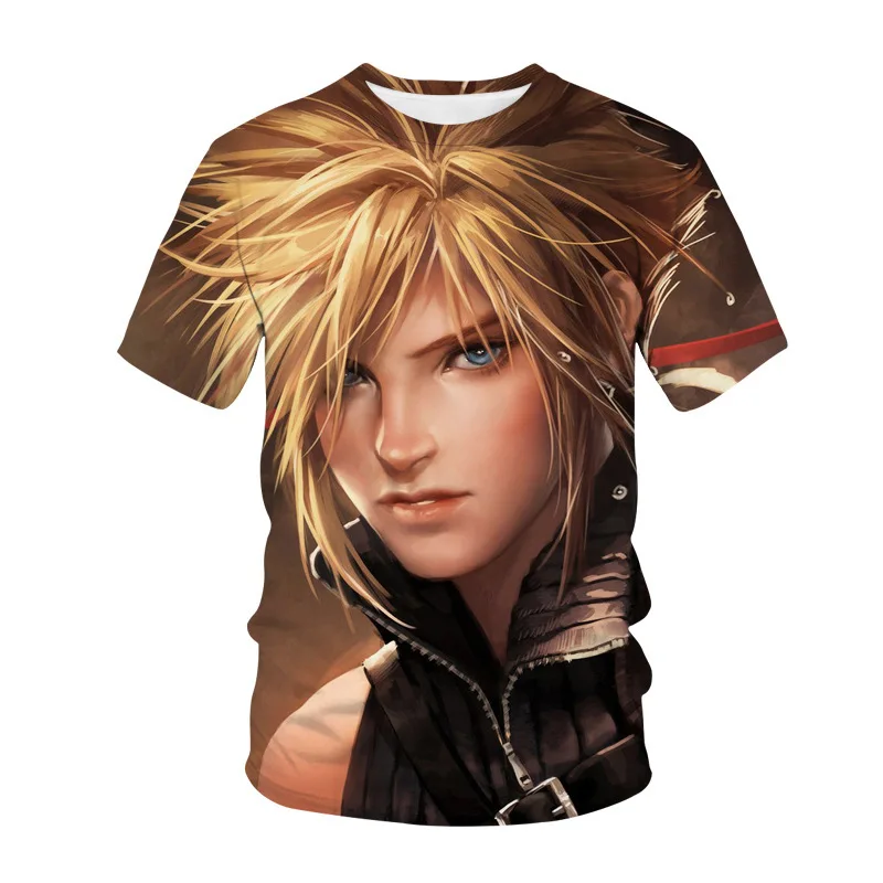 2021 Final Fantasy Theme Men Women T Shirts Anime Tops Casual T-shirt Plus Size Streetwear Clothes Oversized