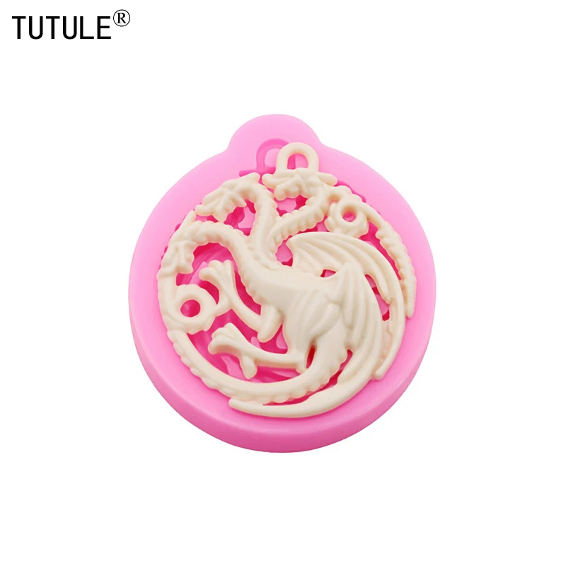 Gadgets Three headed dragon keychain silicone mold Making Soap adorable kawaii Polymer clay ​Resin Silicone Mold