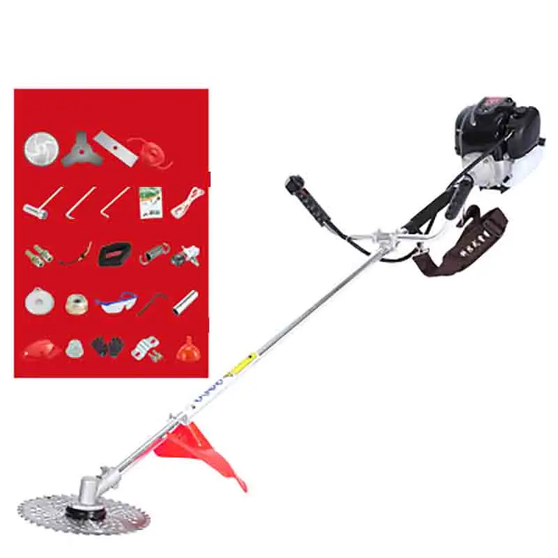 2,4 KW rasenmäher vier-hub schwarz seite-montiert benzin hedge trimmer multifunktionale jäten lösen rasen mähen maschine