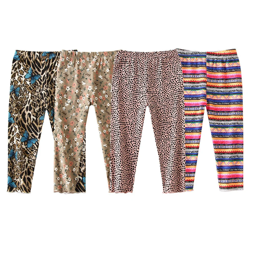 

Детские брюки, леггинсы с принтом, брюки для девочек, леггинсы для девочек, эластичные дышащие леггинсы с мягким принтом для маленьких девочек