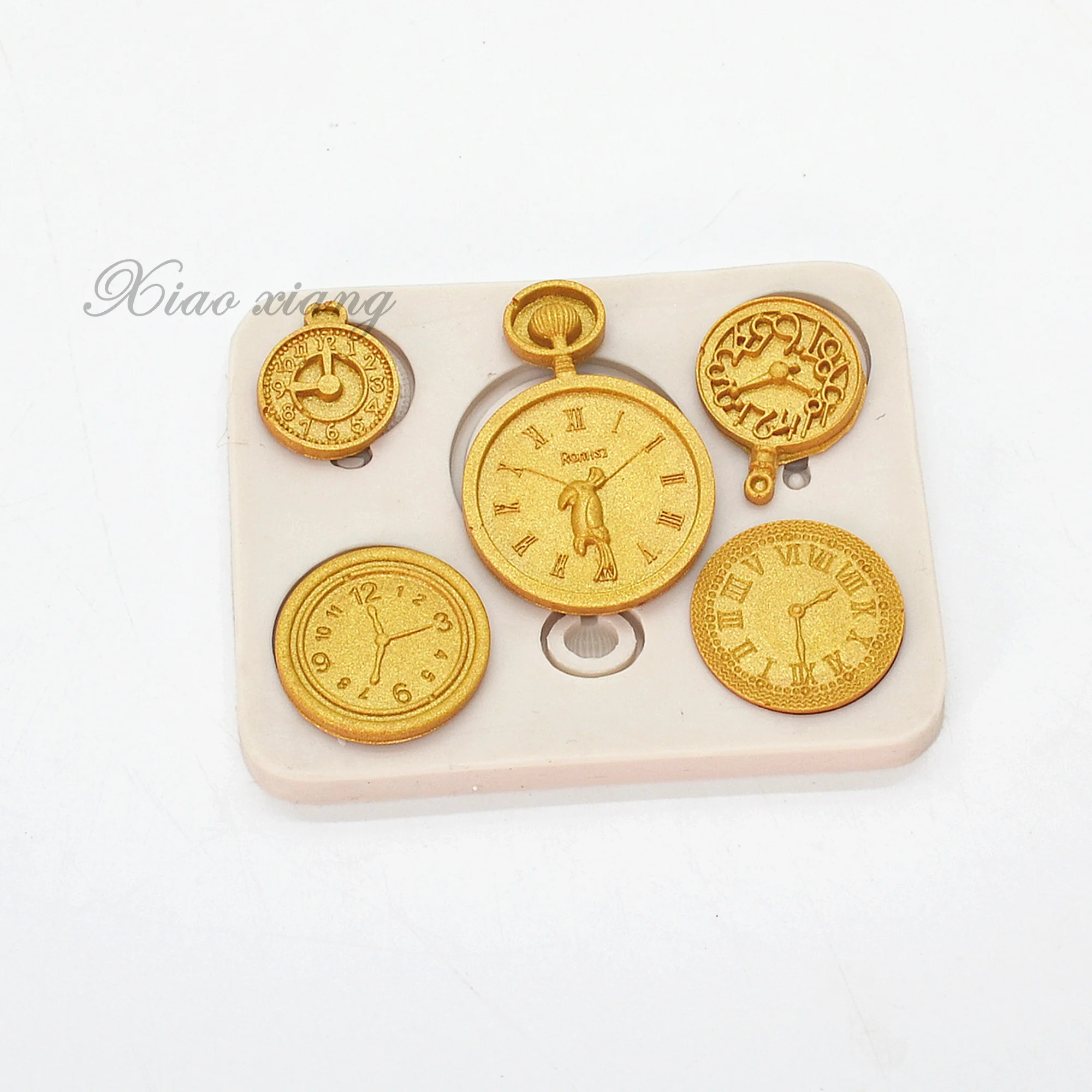 DIY Clock Silicone Fondant Mold For Baking Cupcake Cake Decorating Tools Cookie Baking Polymer Clay Candy Chocolate Mold