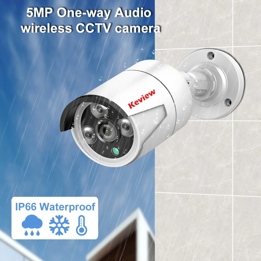 Keview 8MP 4K 5MP 3MP Outdoor Ip Camera Poe Waterdichte H.265 Bewaking Bullet Cctv Camera Bewegingsdetectie Camera