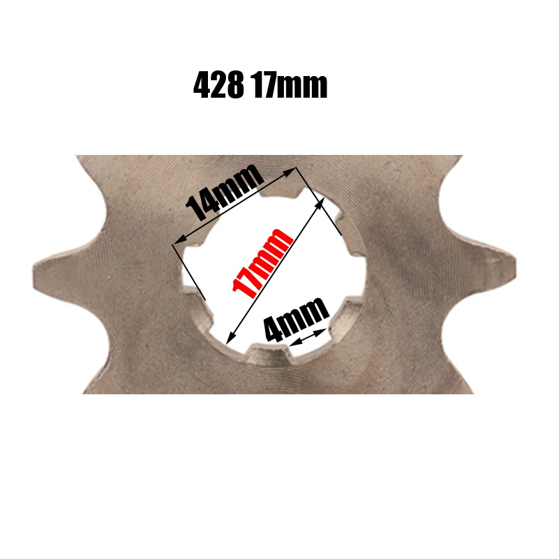 428 10 Tooth 17mm 20mm Front Engine Sprocket for Stomp YCF Upower Dirt Pit Bike ATV Quad Go Kart Moped Buggy Scooter Motorcycle