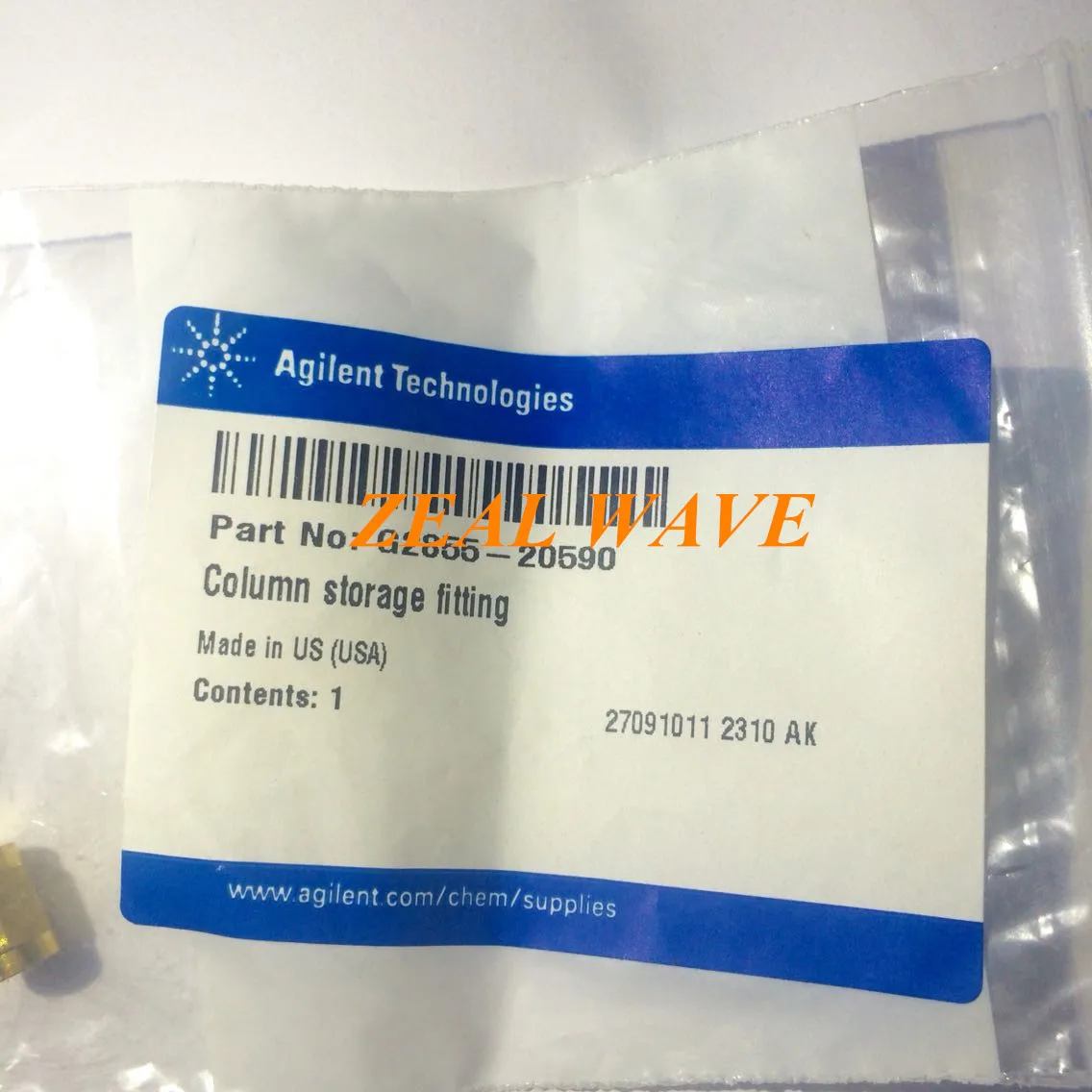 G2855-20590 Agilent Consumables Column Storage Fitting