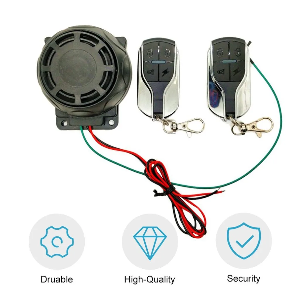 Dual Remote Control Motorcycle Alarm Security System Motorcycle Theft Protection Bike Moto Scooter Motor Alarm System