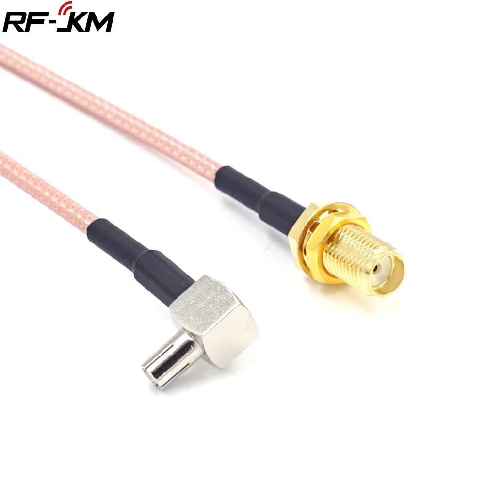 SMA Female Jack To TS9 Male Right Angle RG316 Pigtail RF Coax Cable 15cm For  Modem SMA Cable