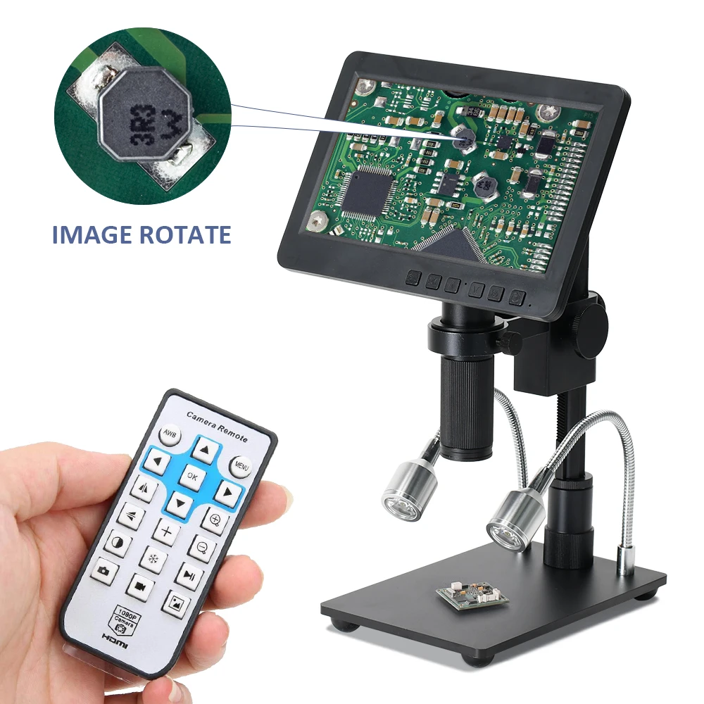 camera do microscopio fhd para reparo do telefone lupa eletronica digital microscopio tudo em um solda pcb 26mp 1080p 7 01