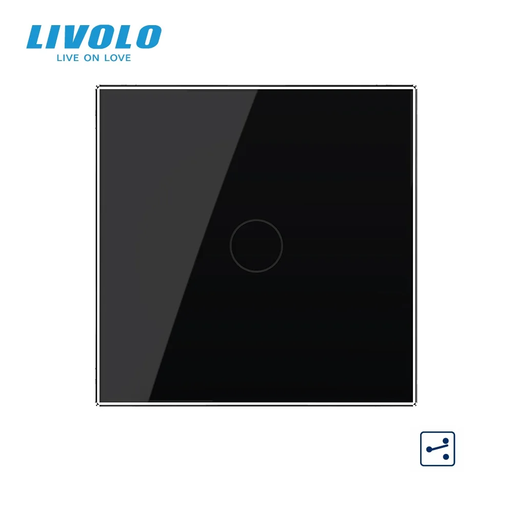 Wall Switch Livolo EU Standard Switch Board 1 Gang 2 Way Touch Wall Light Switches VL-C701S