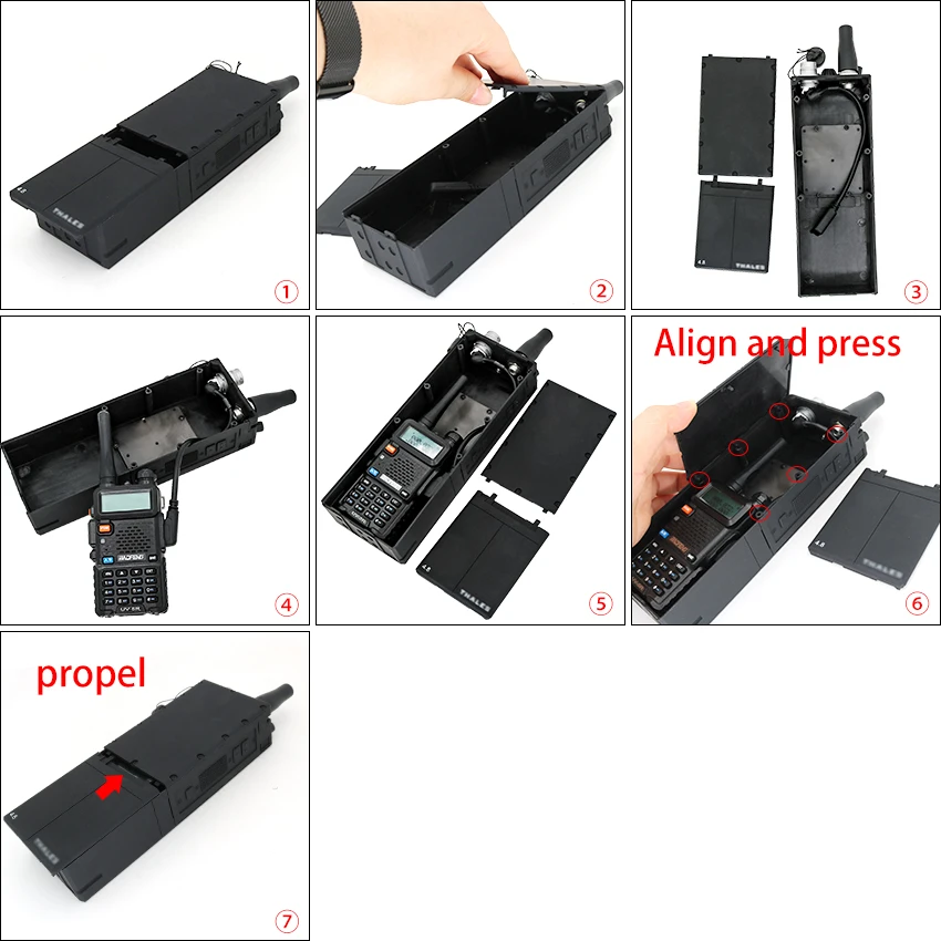 AN/PRC 148, radio wojskowe Walkie-Talkie Virtu al Model taktyczny atrapa Case PRC148