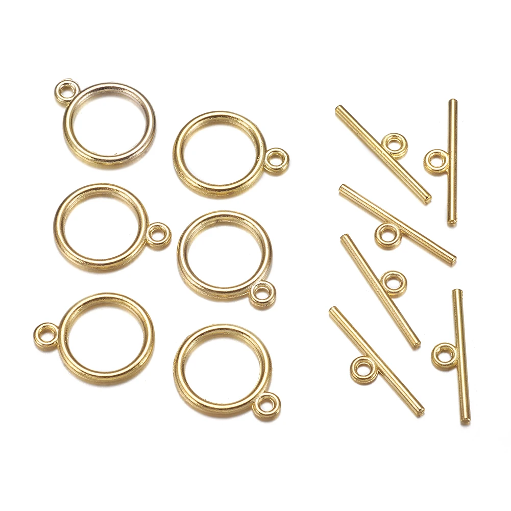 20/50 Sets Silver Gold Color Alloy Fastener Bracelet Toggle Clasp Buckle Connector For Jewelry Making OT Clasp Hooks DIY Finding