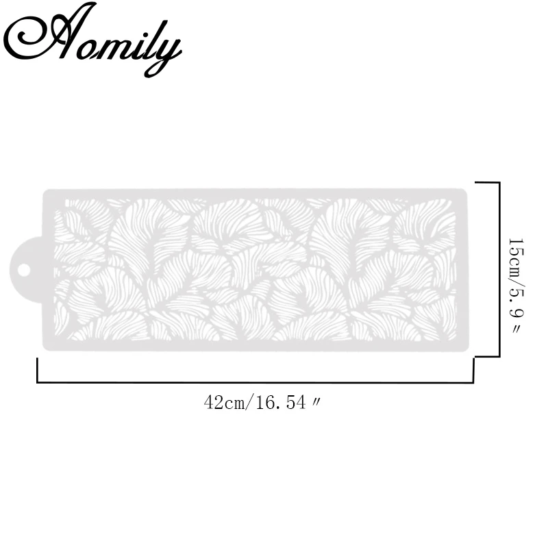 Amoliy Lace Cake Spray Stencils Powdered Sugar Sieve Painting Template Stencil Fondant Mold Pattern Printing Pastry Molds Baking