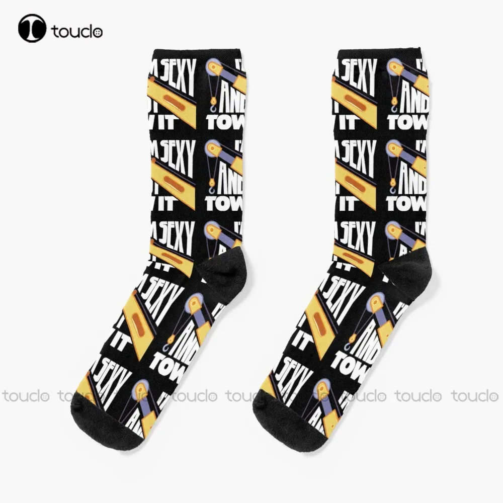 Funny Tow Truck Operator -  I'M Sexy And I Tow It Socks Running Socks Unisex Adult Teen Youth Socks Personalized Custom