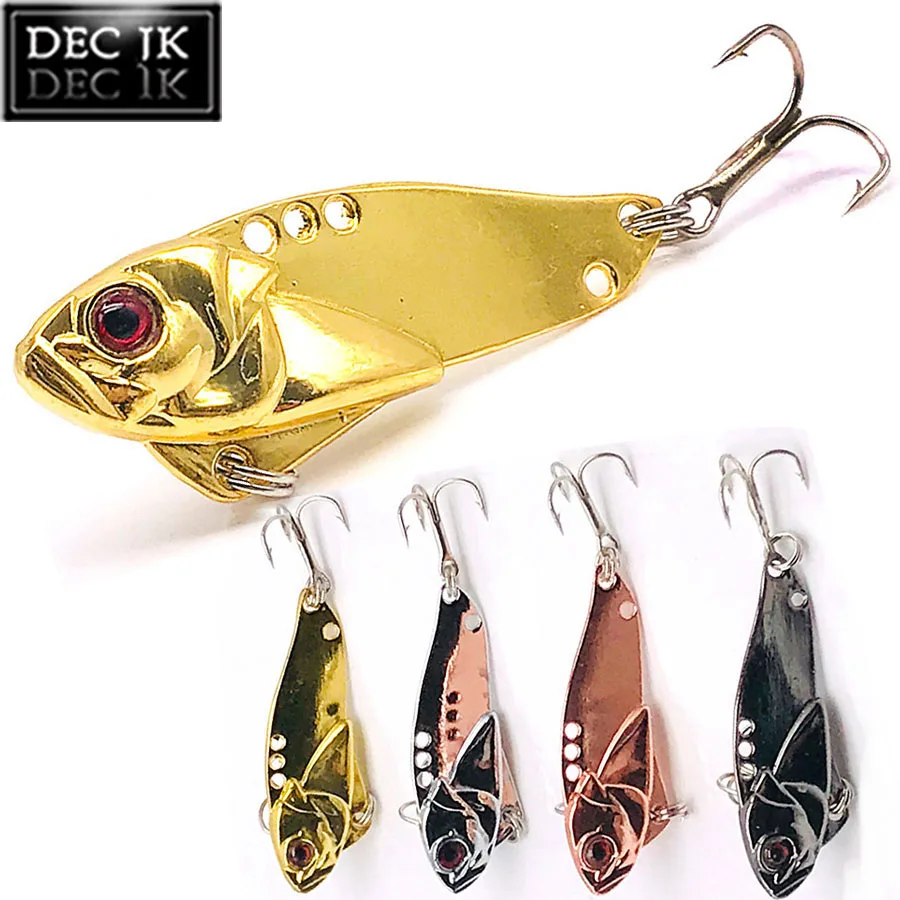 Cicada Lure Sinking Wobbler Metal Vib Rattlin Spoon Lures For Winter Fishing Bass 1PCS Vivid Artificial Hard Fake Baits 3D Eyes