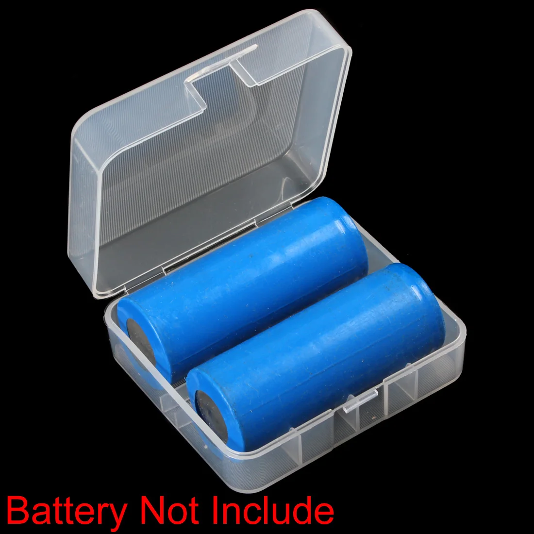 Portable Transparent Hard Plastic Case Holder Battery Storage Box Batteries Storage Case Fit for 2/4 x 26650 Battery