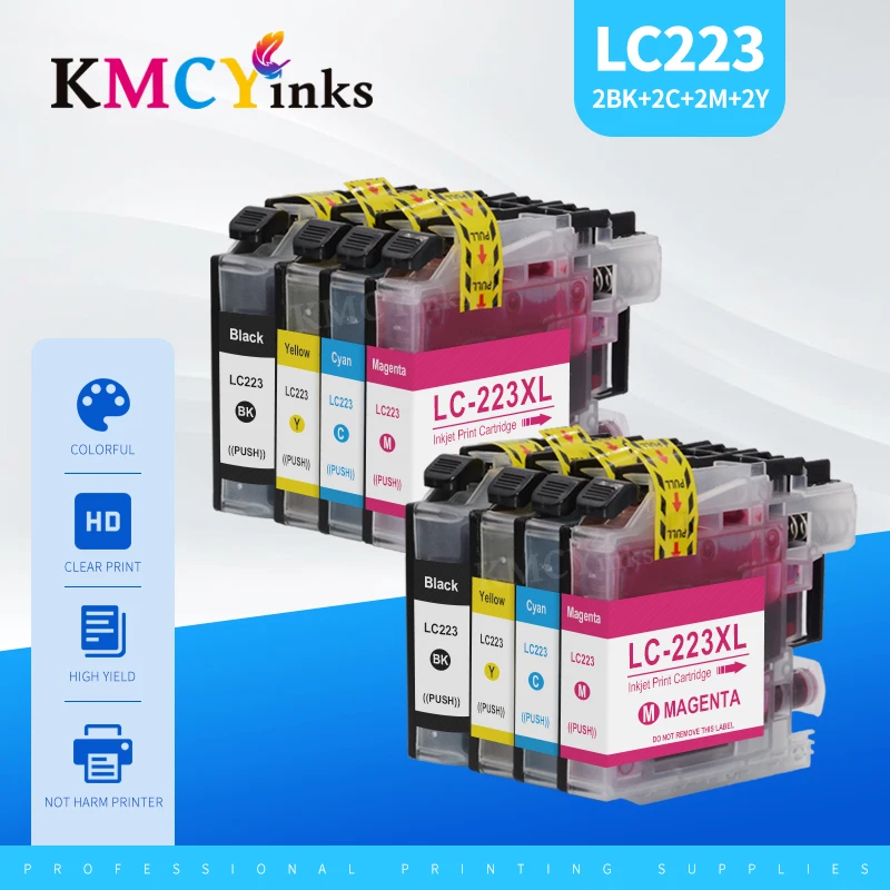 KMCYinks Compatible for Brother LC223 XL Ink Cartridges DCP-J562DW J4120DW MFC-J480DW J680DW J880DW J4620DW J5720DW J5320DW