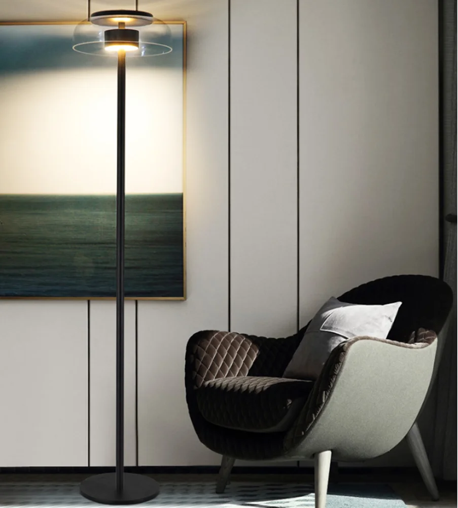 Blossi Floor Lamp Modern Led Clear Glass Lamp Living Room Decor floor lamp gold Loft Indoor Bedroom Lamp Bed Room stand light