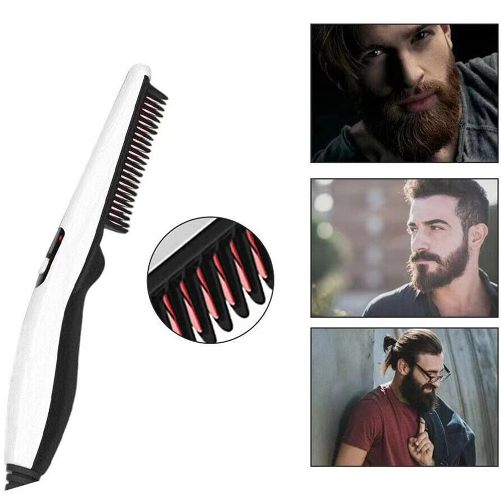 Multifuncional masculino masculino alisador de cabelo pente elétrico ferro mostrar o cabelo boné beleza ferramenta estilo do cabelo barba salão beleza suprimentos