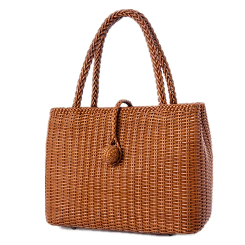 Summer hot sale retro leather woven bag handmade handbag female Japanese personalized small bag Casual Shopping Bag